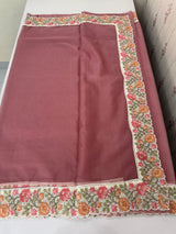 Organza saree with embroidery borders - MSH989