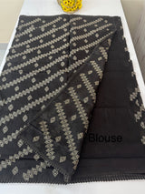 Soft kota silk saree with embriodery MS14808 Black
