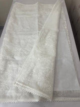 Organza saree with theead work - MSH192 White