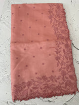 Blended Satin finish Tussar silk saree with applique work- MS8178
