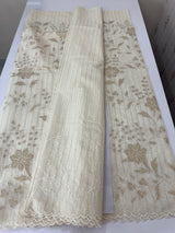 Lines Mul chanderi saree with applique work MSH147 - Offwhite