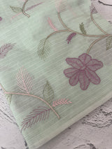 Netkota embriodery saree MS1496 Pastel MintGreen