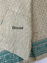 Blended tussar saree MTS608 - Beige