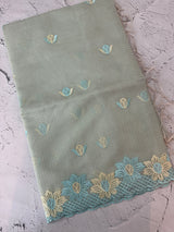 Soft Tissue kota embroidery saree MSK4660 PastelAquaBlue