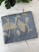 Blended Tussar silk saree with tissue applique work- MSH193 DuskyBlue