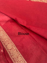 Semi banarasi saree with zari buttas - MBS6754