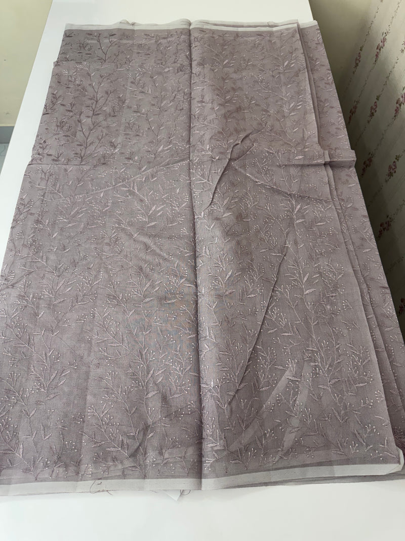 Supernet embriodery saree MS7854