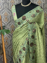 Phulkari NetKota embroidery saree - MPKS901