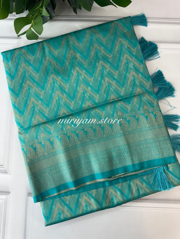 Banarasi soft silk saree MKSS1456 GreenishBlue