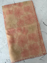 Viscose organza saree with thread work - MSH925 PastelPeachPink
