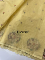 Silky kota embroidery saree MS5407 - Yellow