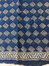 Hand block printed pure kota doria saree MBKD455