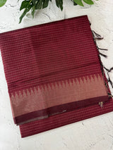 Semi silk sarees with temple border  MTS890