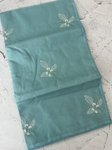 Kota  checks saree with embroidery - MS7679 LightBlue
