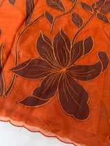 Semi organza saree with appliqué work - MSH906