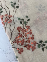 Tissue linen saree with handpainting and kanta work blouse MS14462 (6)