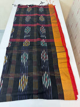 Semi linen saree with zari border  MLS67