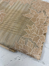 Tissue silk saree with applique work  MSH169 - Copper