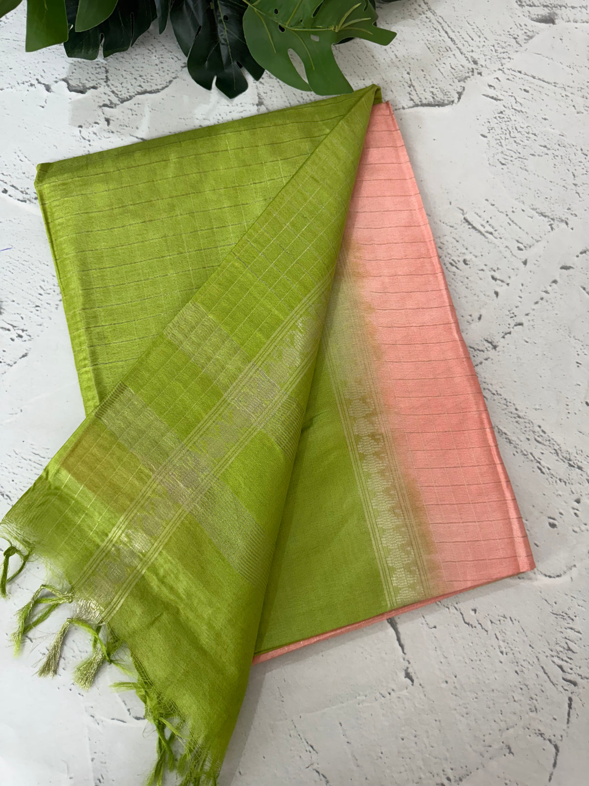 Bhagalpuri Semi tussar saree with contrast retta pattu borders and blouse -MS895(3)