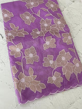 Semi organza saree with tissue applqiue work - MSH931
