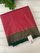 Banarasi semi katan saree with contrast border SHKNTNM