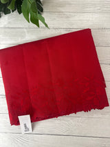 NetKota saree with embroidery borders MSH976- RED