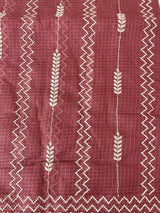 Silky kota embroidery saree MS6470 RustyPeach