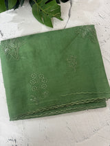 Soft Organza saree with embroidery- MCW680 JadeGreen