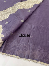 Silky kota saree with applique borders MS9831