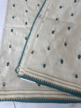 Blended soft tussar saree with thread work MTS9965