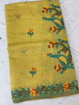 Jamdani silk Cotton Saree with peacock motifs  MSJ788 (1)
