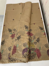 Malai chanderi saree with thread work MSM4567