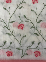 Soft Netkota saree with cross stitch embroidery MSH210