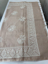 Kota silk saree with chikankari work  MSK334 PastelMauve