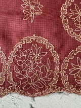 Silky kota saree with embriodery MS16334 - CrimsonPink