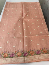 Silky kota embroidery saree MSK4333 - PastelPeach