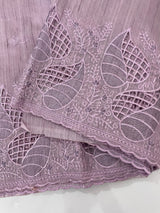 Blended matka Tussar silk saree with cutwork MS485
