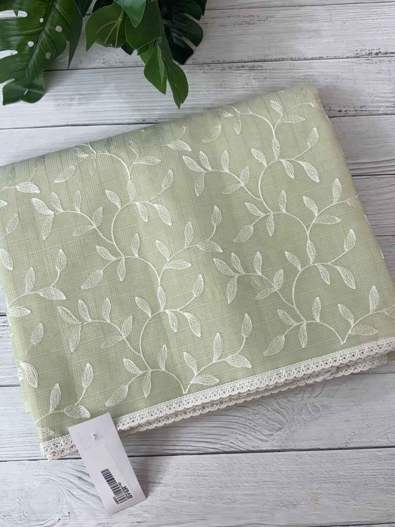 Kota embriodery saree MS1455 Pastel Green