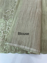 Soft Tissue kota embroidery saree MSK4660 DustyGreen