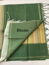 Multi color Semi soft silk saree with borders MSS590