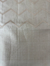 Blended tussar saree with zari embriodery - MS8665 (6) Pearl Cream