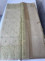 Tissue silk saree with applique work MTSS987