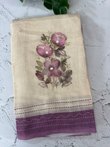 Semi linen saree with blouse MLS8765 (2)