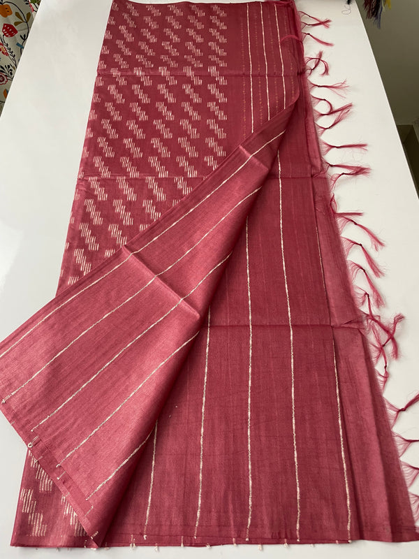 Kota staple silk saree with thread work MKST533 BerryPink