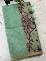 Jamdani silk Cotton Saree with thread work  MSJ795