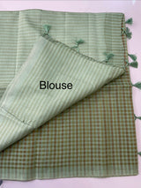 Semi silk saree with check weaving MSS8923