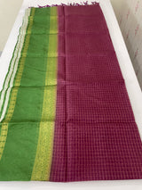 Semi silk saree with contrast borders MSS433