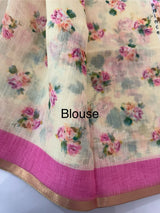 Semi linen saree with digital prints  MLS8765 (2)