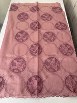 Tussar chanderi cutwork saree MSTC121 OnionPink
