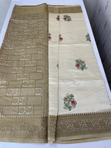 Semi silk saree with embroidery MSS456